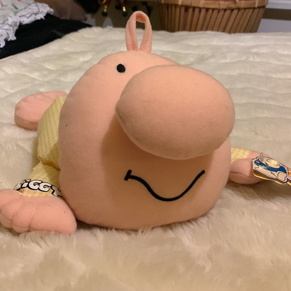 Vintage 90s Ziggy IMAGINE doll stuffed pillow bean bag toy tags on
